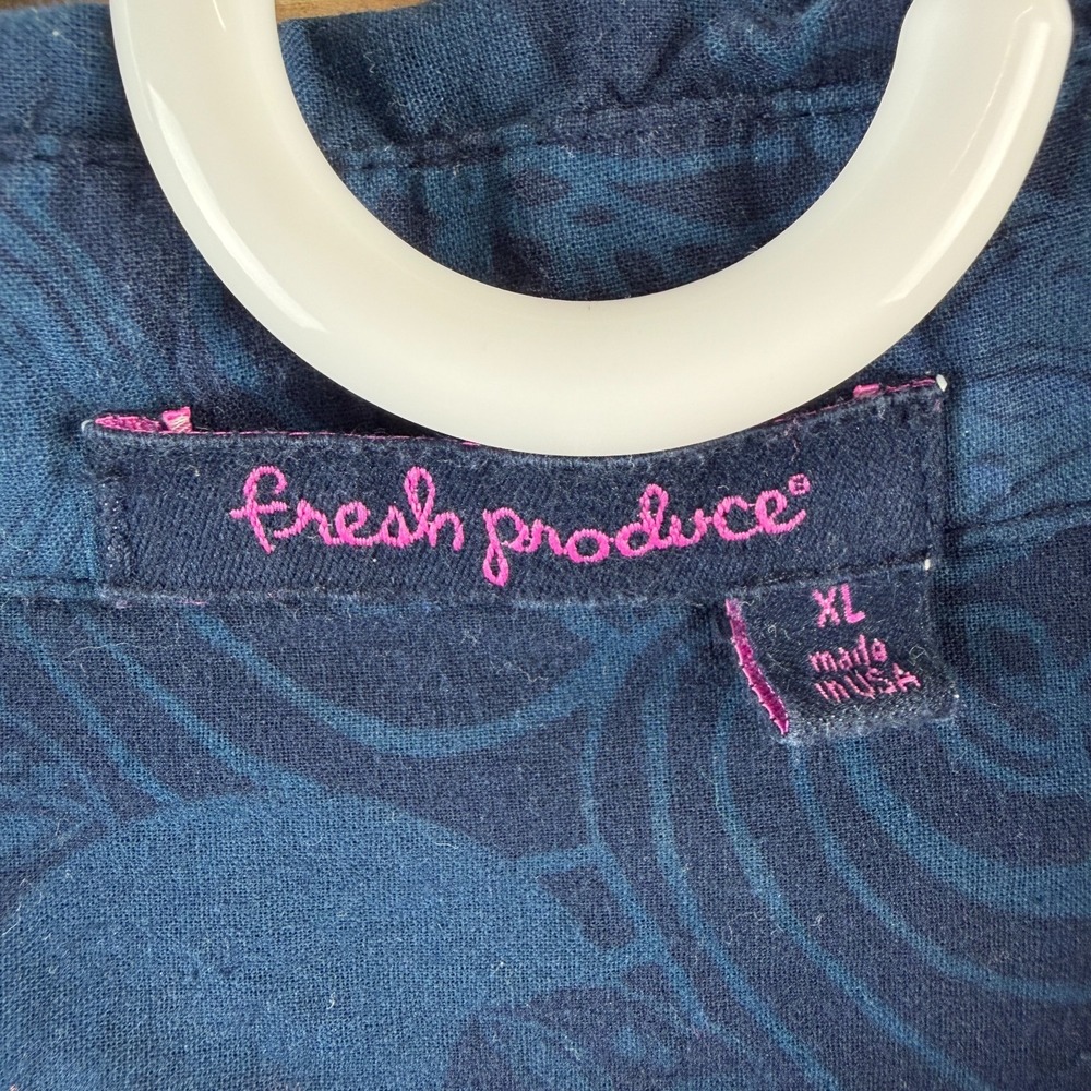 Fresh Produce Womens Shirt Roll Tab Pullover Seashell‎ Nautical Beach Coastal XL - Picture 7 of 8